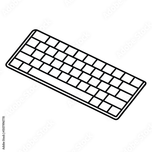 computer keyboard on white background
