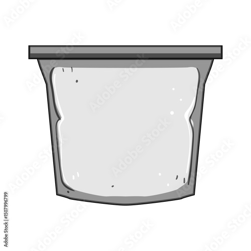 ecofriendly silicone snack bag cartoon vector illustration