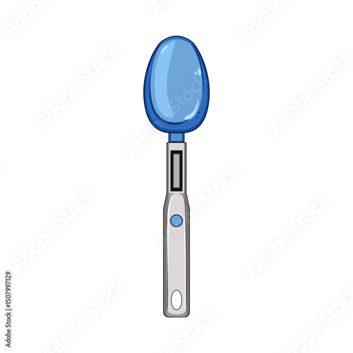 gadget smart spoon cartoon vector illustration