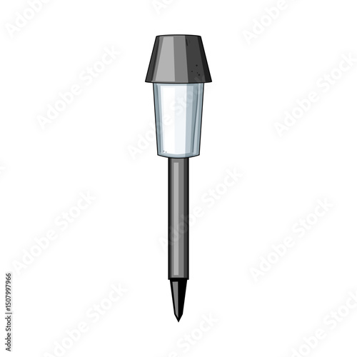 energy solar powered garden lamp cartoon vector illustration