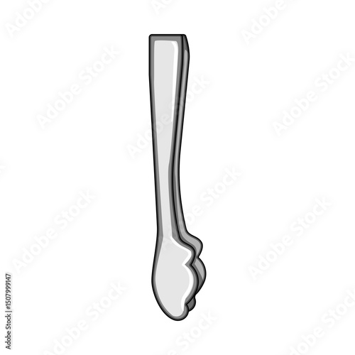 vintage sugar cube tongs cartoon vector illustration