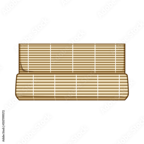 rice sushi rolling mat cartoon vector illustration