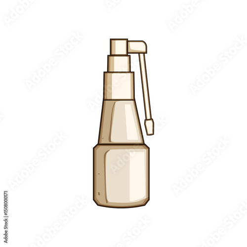 soothing throat spray bottle cartoon vector illustration