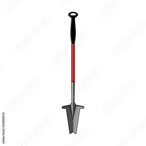 dig tree planting shovel cartoon vector illustration