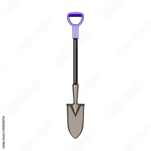 garden tree planting shovel cartoon vector illustration