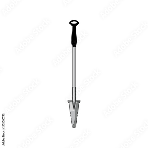 blade tree planting shovel cartoon vector illustration
