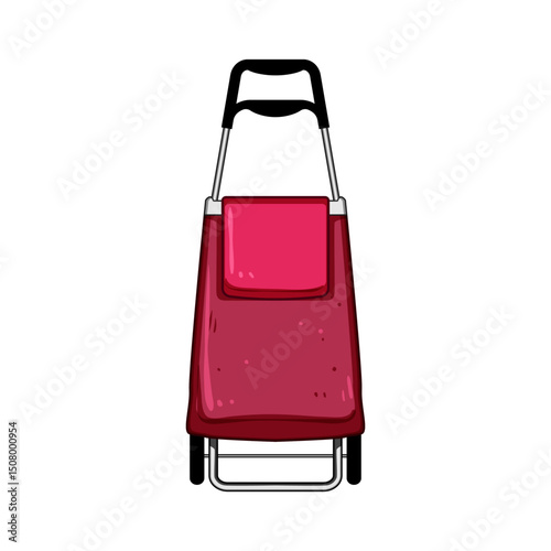 travel trolley bag cartoon vector illustration