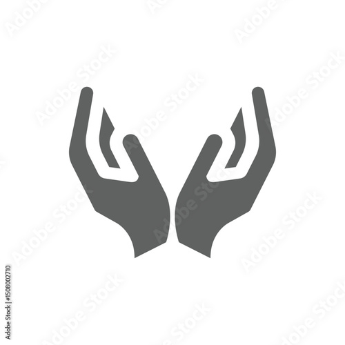hand shape icon, praying hands
