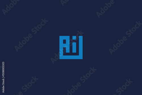 letter ai logo icon concept vector logo design template elements