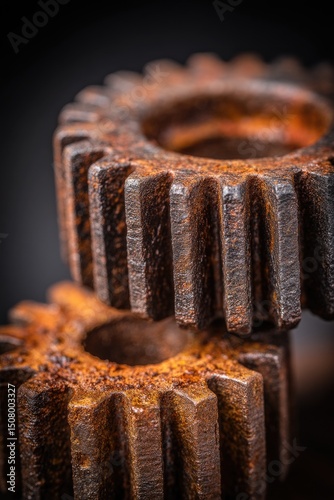 Closeup Of Rusty Gears