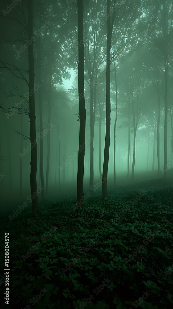 Obraz premium fog in the forest