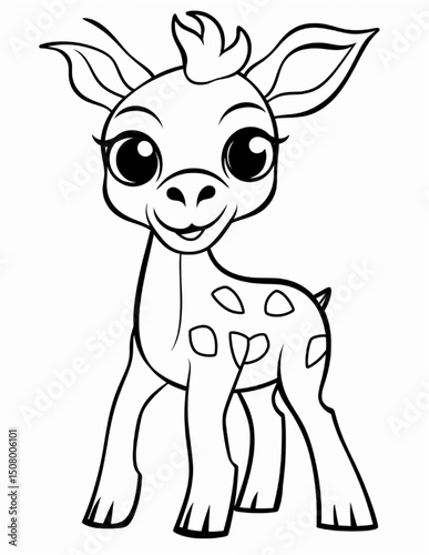 baby deer cartoon illustration