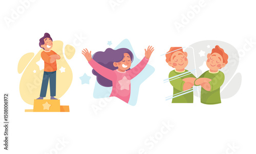 Celebrating Achievements Kids in Joyful Moments Filled with Laughter and Excitement Today