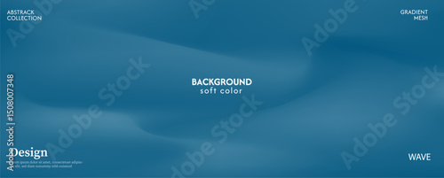 Soft and beautiful blue green gradient abstract wave background. Luxurious pastel color combination, product advertisement, card, poster and website template