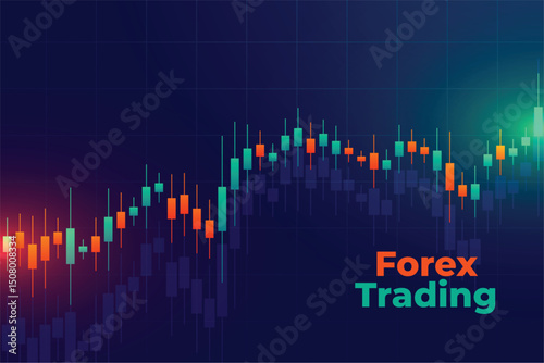 forex trading buy and sell trend stock market background