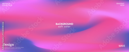 Soft and beautiful pink purple gradient abstract wave background. Luxurious pastel color combination, product advertisement, card, poster and website template