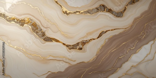 Elegant Marble Texture with Gold Veins for Luxury Backgrounds and Designs