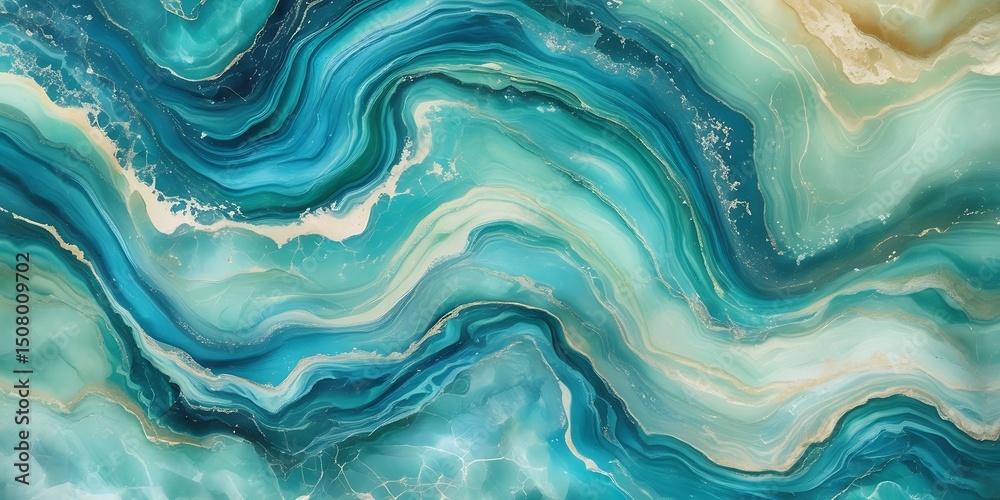 Abstract Turquoise and Gold Marble Texture Background for Design and Decoration Abstract Turquoise and Gold Marble Texture Background for Design and Decoration