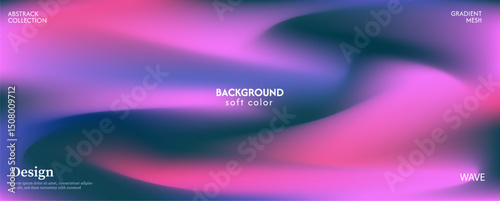 Soft and beautiful pink purple gradient abstract wave background. Luxurious pastel color combination, product advertisement, card, poster and website template