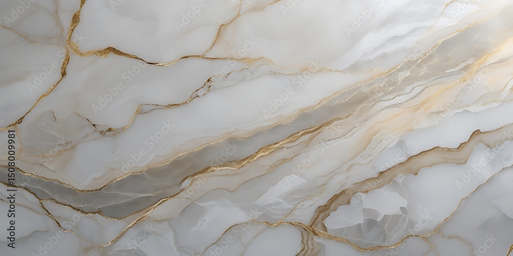 Fototapeta premium Elegant White Marble Texture with Gold Veins for Luxury Design Projects