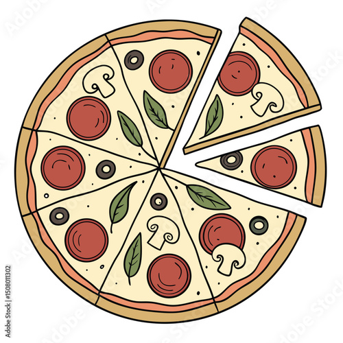 vector pizza background