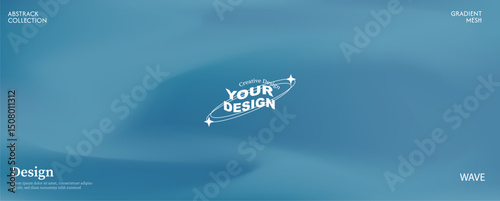 abstract blue background with wave