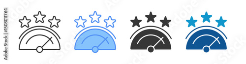 Rating Scale Multistyle Icon Sheet