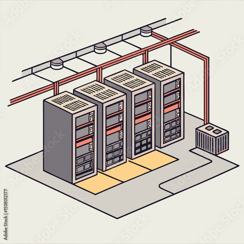 isometric building isometric vector