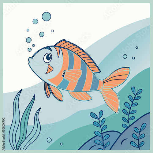 Fishes background design
