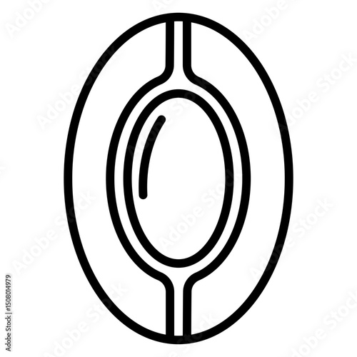 Vector icon of the Black Stone which is located in the southeast corner of the Kaaba in the Grand Mosque, Mecca