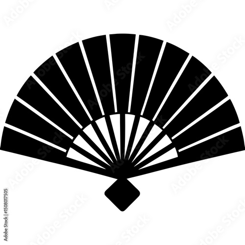 black fan isolated on white background