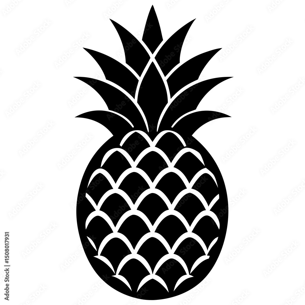 Obraz premium vector illustration of pineapple