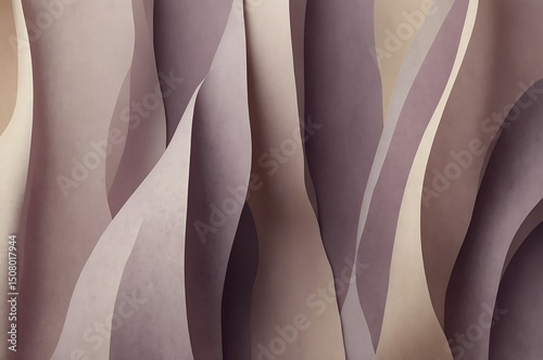 Wallpaper Mural Minimal Soft Abstract Background with Smooth White and Pastel Waves Torontodigital.ca