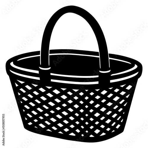 empty basket isolated on white