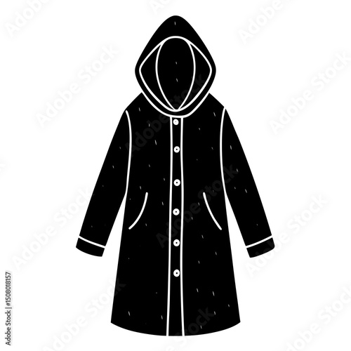 vector illustration of a woman in a coat