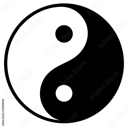 yin yang symbol on white