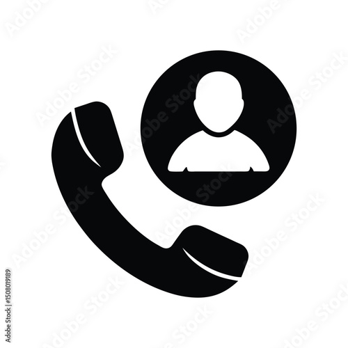 vector black phone icon