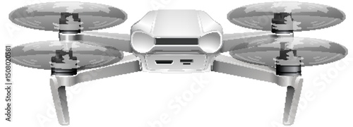 Sleek Modern Drone Vector Illustration