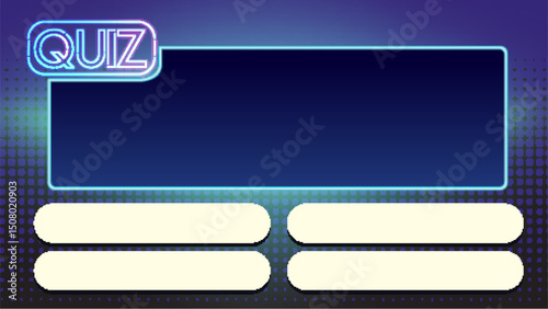 Neon Quiz Game Show Interface Design
