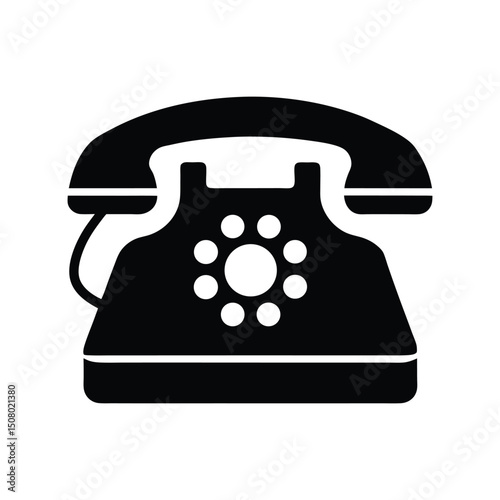 Retro telephone isolated on white