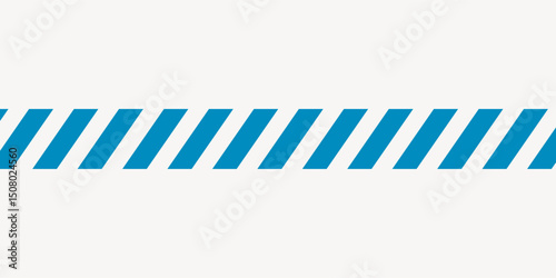 Slash lines pattern. Border with tilted parallel stripes. Embroidery ornament with slanted stitches on white background. Geometric print for caution tape or barrier.