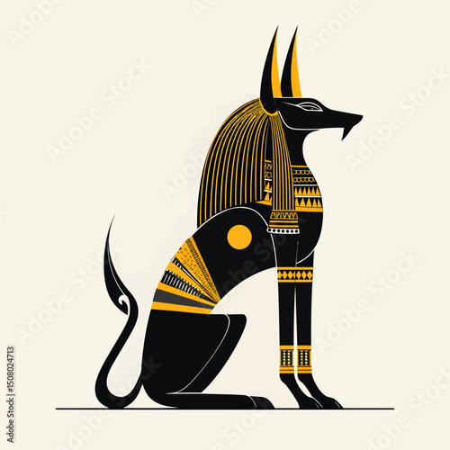 vector illustration of an egyptian god