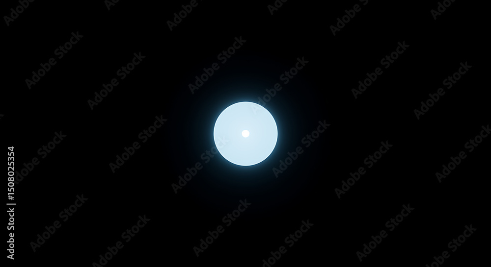 Obraz premium Glowing Light Orb Bright Circle Abstract Background Celestial Digital Art Soft Light Effect