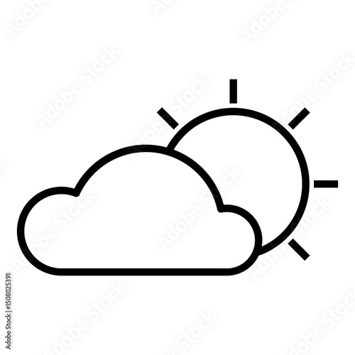 Partly Cloudy outline icon