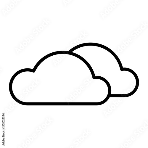 Cloudy outline icon