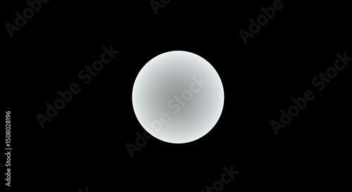 Abstract grey sphere transparent background simple minimalist design modern graphic element