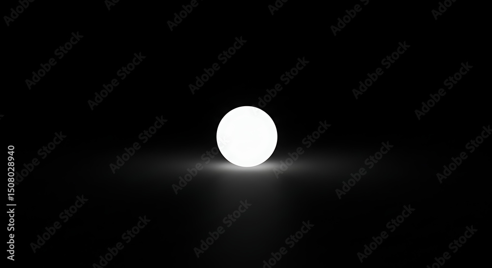 Glowing Orb Illuminated Sphere in Dark Space Abstract Light Background Glowing Orb Illuminated Sphere in Dark Space Abstract Light Background