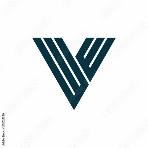 Modern Geometric Letter WWV Logo Design