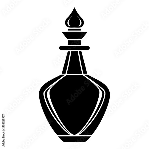 elegant perfume bottle flat design vector illustra