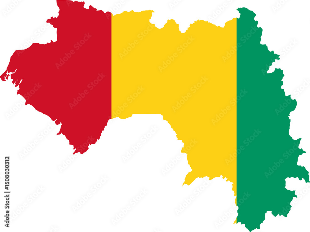 Fototapeta premium Guinea country map location